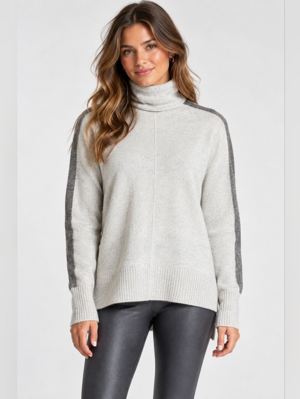 Athleta Transit Colorblock Turtleneck Size Small